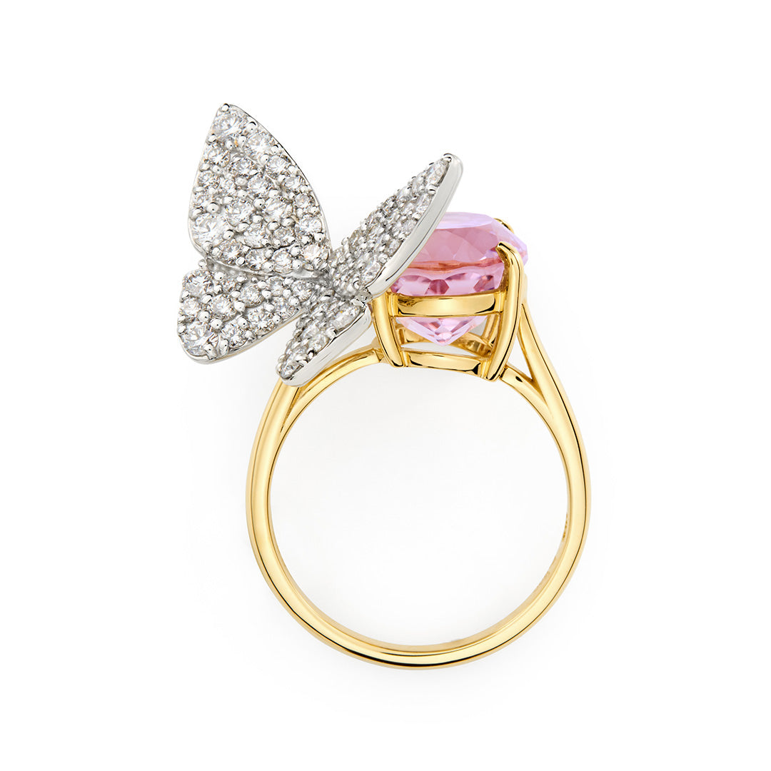 【店舗限定】クンツァイト K18/PT リング・ブーケパピヨンプリンシパル