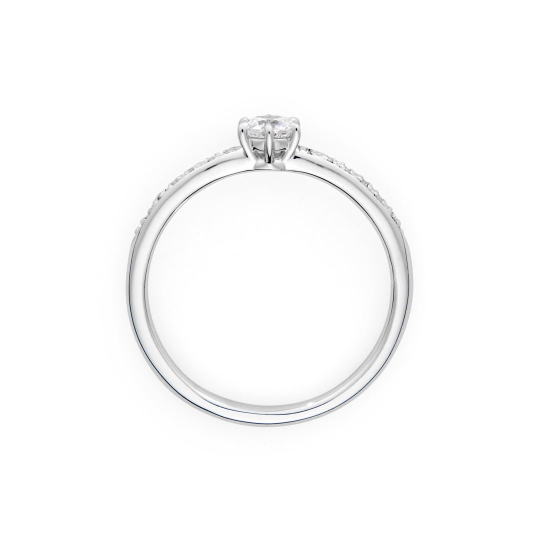 ダイヤモンド K18/PTリング・ジプソフィル