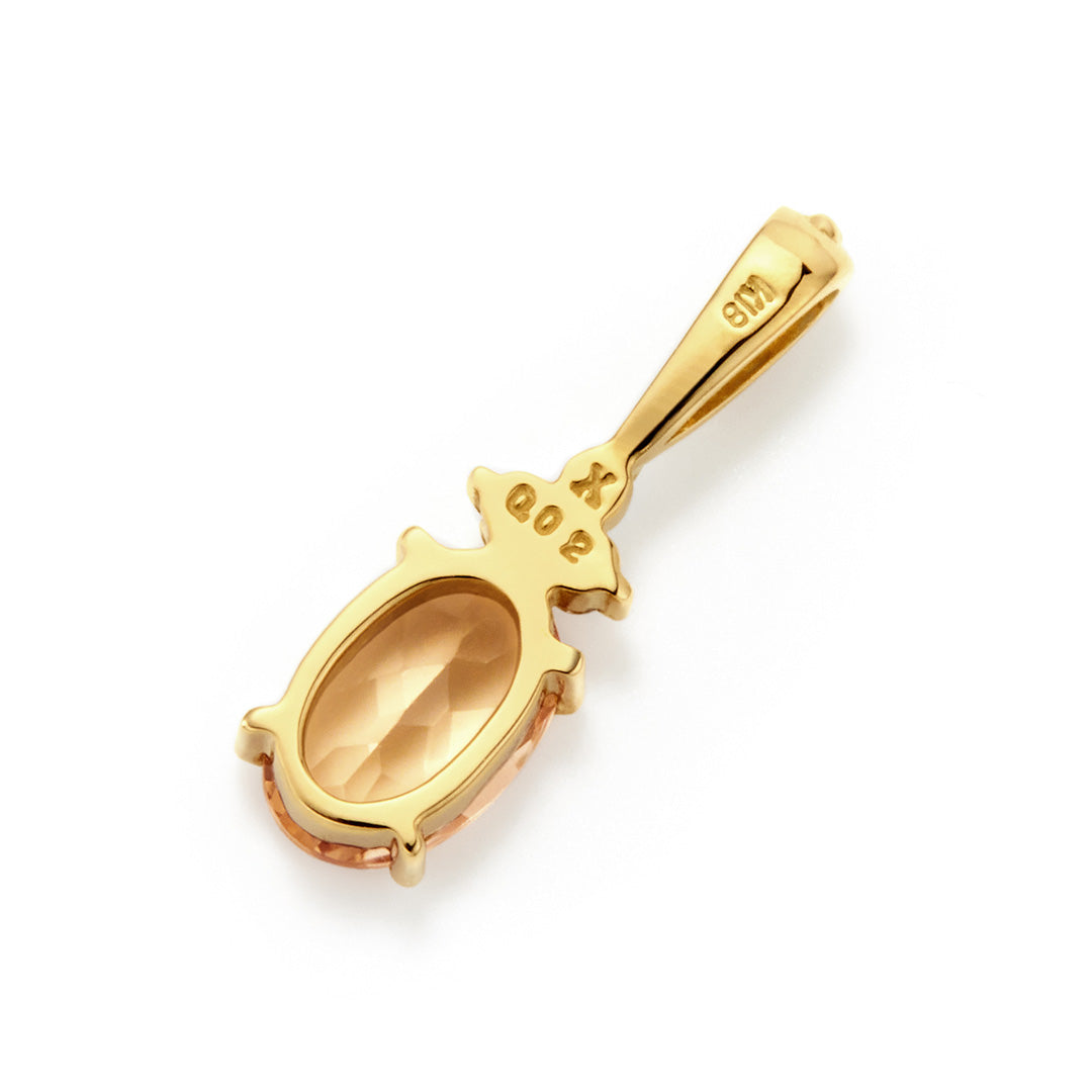 【即日発送】インペリアルトパーズ(ブラジル産)×ダイヤモンド K10/K18/PTペンダントトップ・フラヴィ