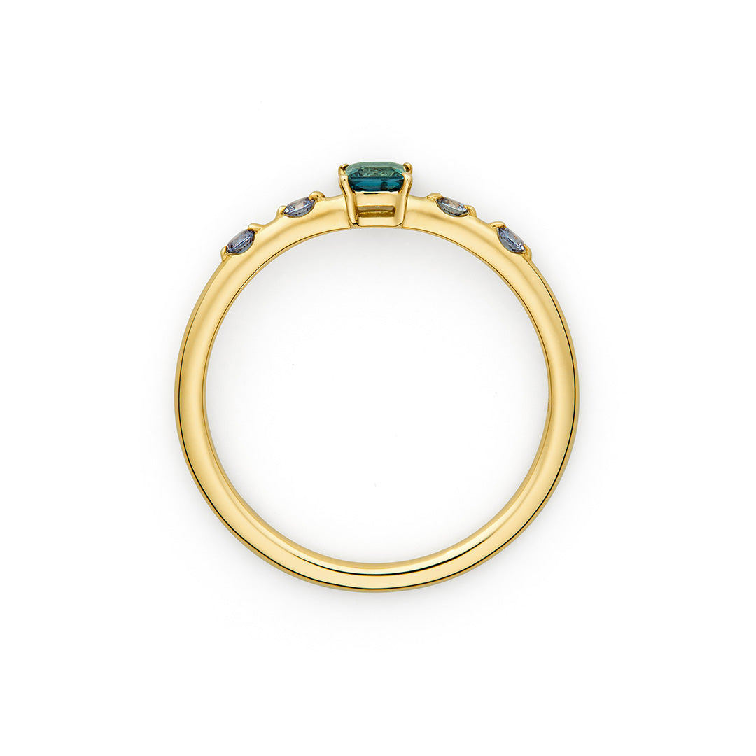 【店舗限定】アレキサンドライト×ベキリーブルーガーネット K18/PT リング・アクサンテール