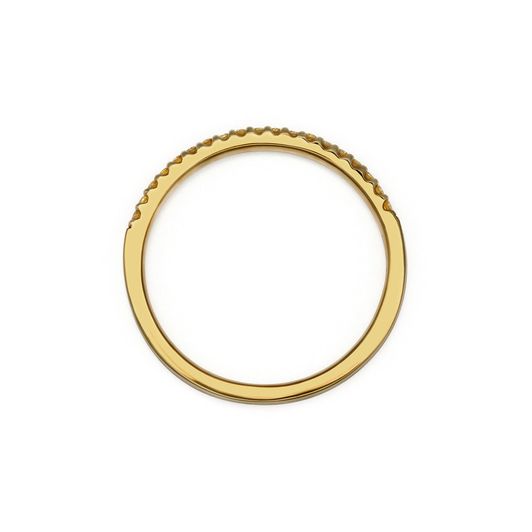 【即日発送】イエローダイヤモンド K18/PTリング・ベル