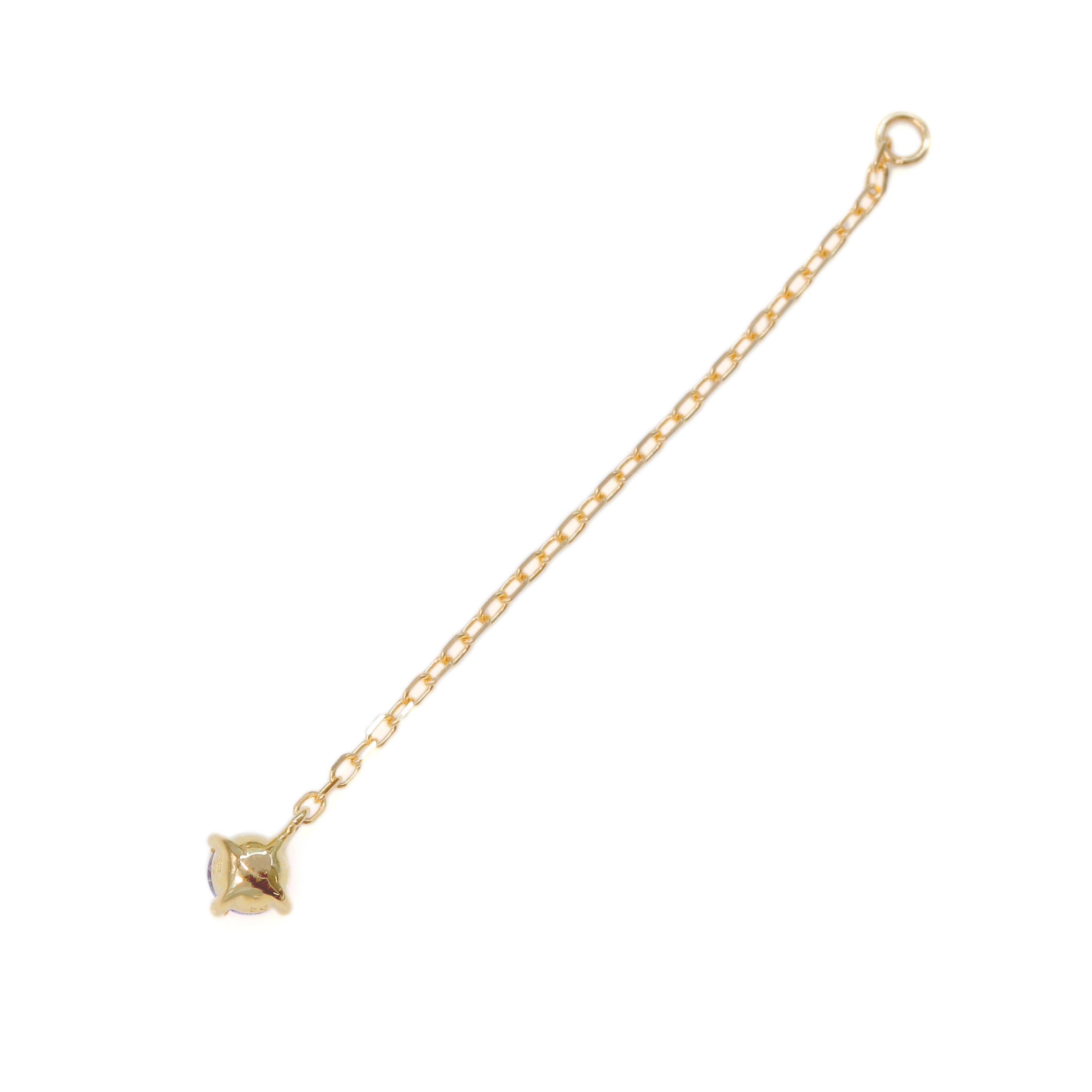 【在庫限り・即日発送】タンザナイト K18/PT ピアスチャーム(片耳)・スウィング