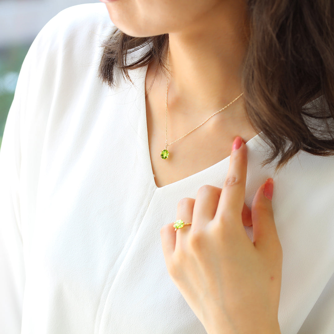 ペリドット K10/K18ペンダントトップ・セパージュ