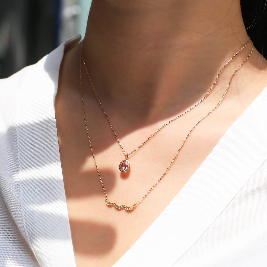 【在庫限り・即日発送】ダイヤモンド K18/PTネックレス・シフォン