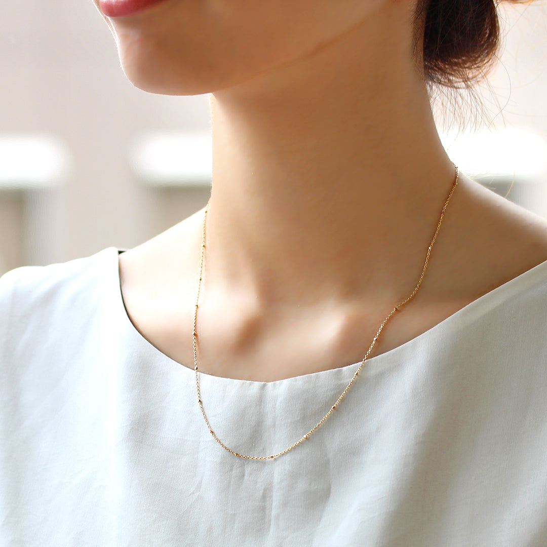 【即日発送】K18ネックレス・ネネ(45cm)