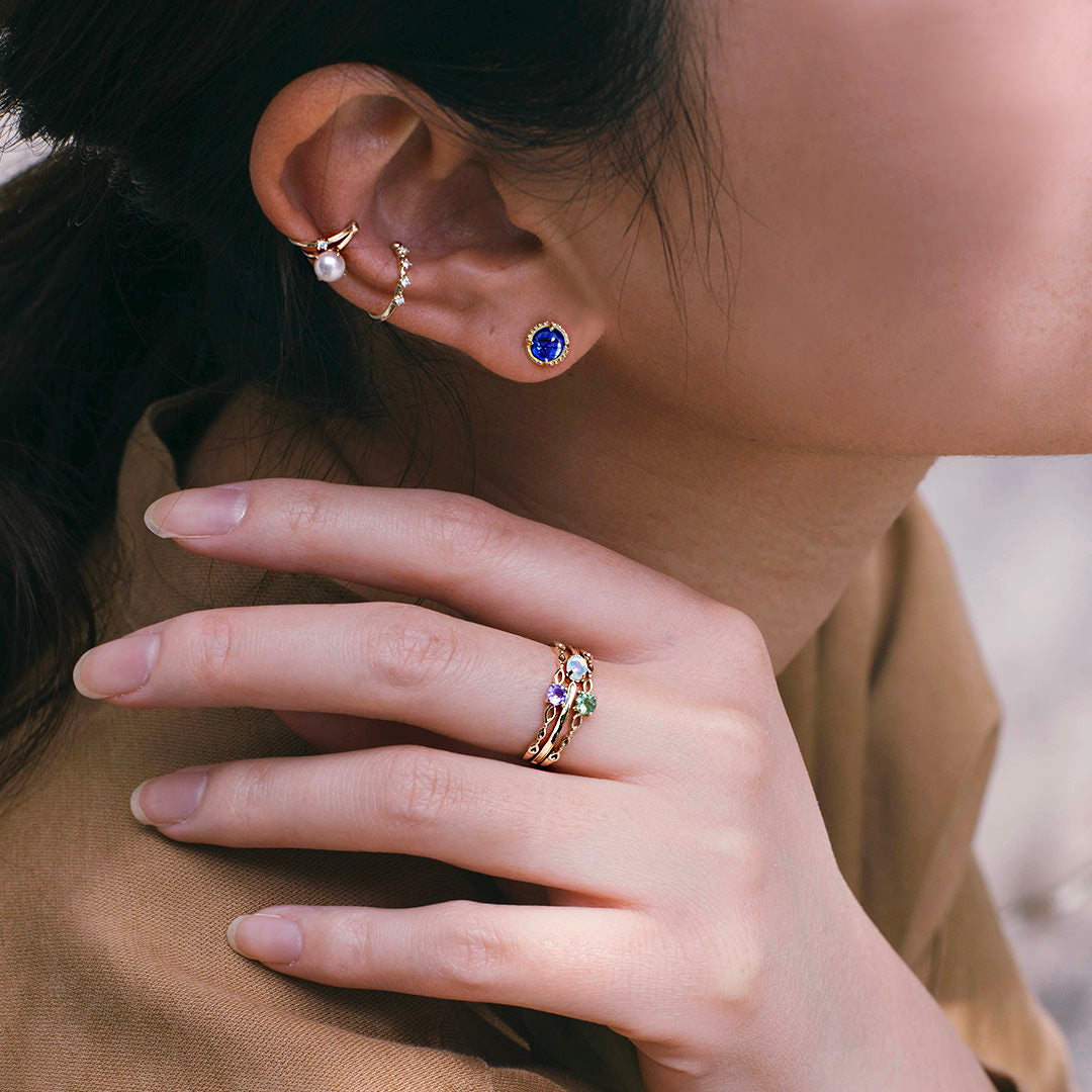 【在庫限り・即日発送】カイヤナイト K10ピアス・エキューム