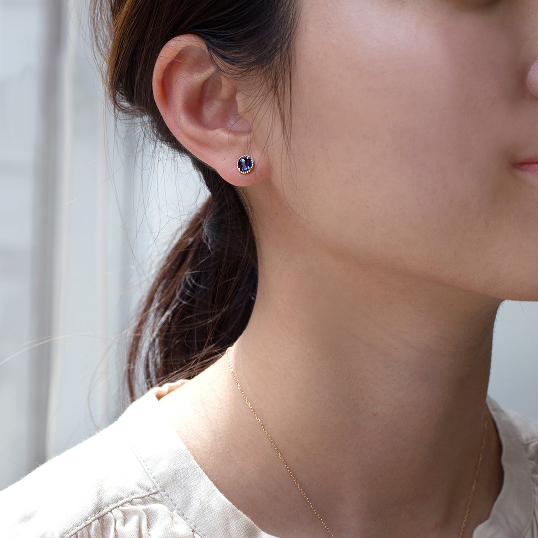 【在庫限り・即日発送】カイヤナイト K10ピアス・エキューム