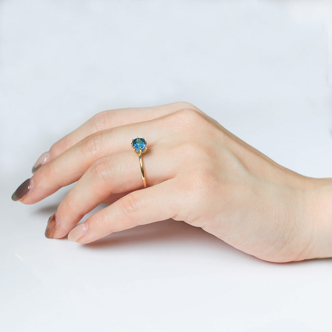 ブルージルコン K10/K18/PTリング・セパージュ