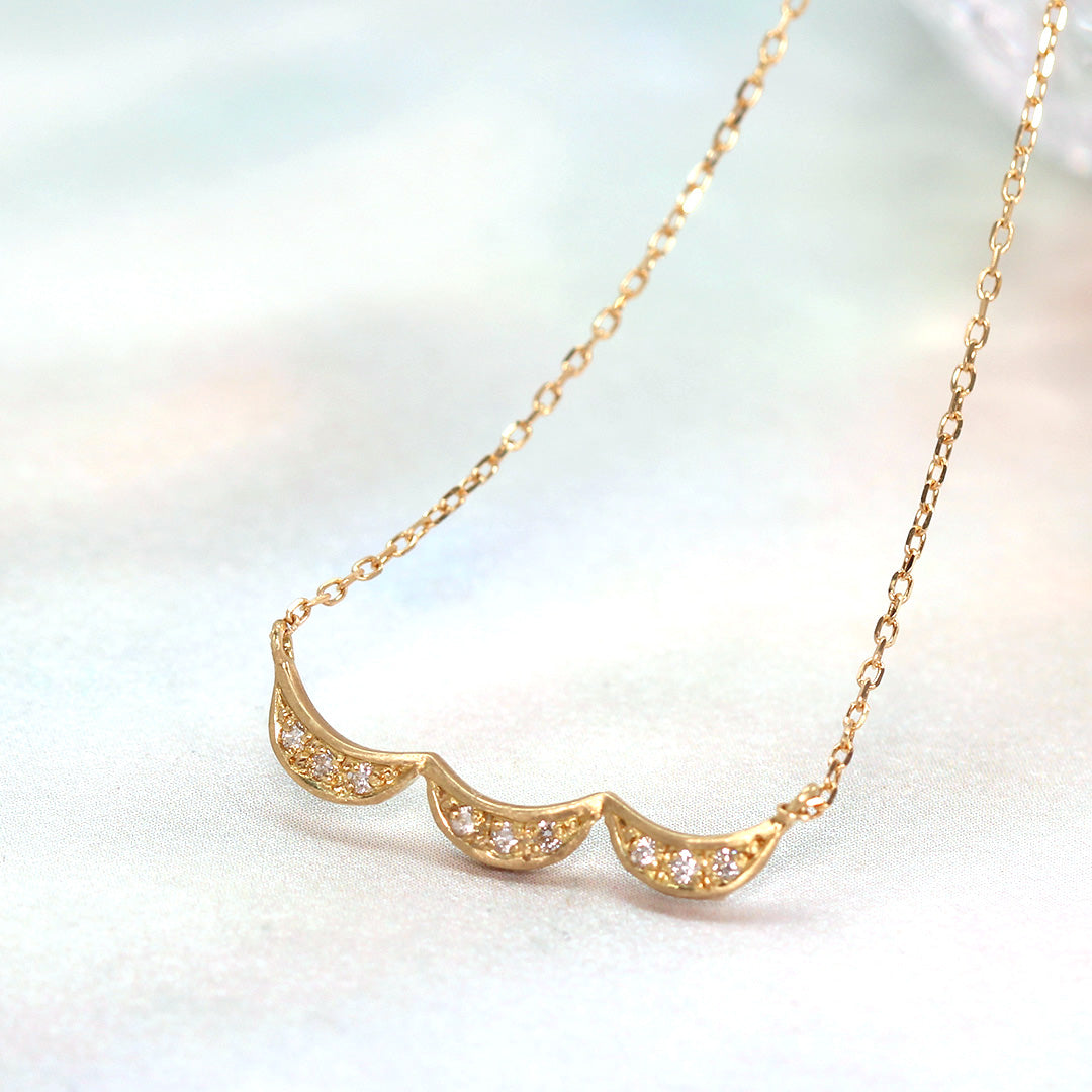 【在庫限り・即日発送】ダイヤモンド K18/PTネックレス・シフォン