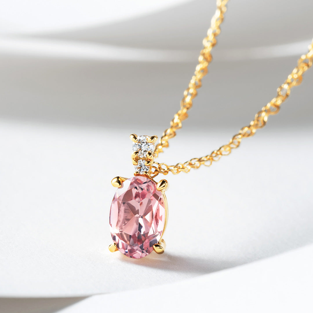 【大丸福岡天神店・数量限定】マラヤガーネット×K18/PTネックレス・カルムナーレ