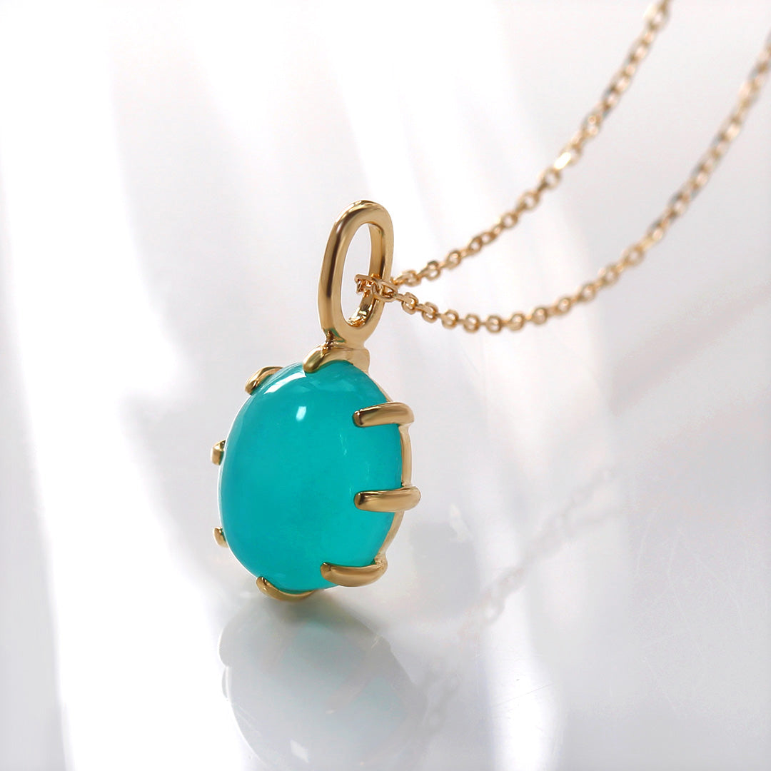 アマゾナイト(ペルー産)K18/PTペンダントトップ・セパージュ