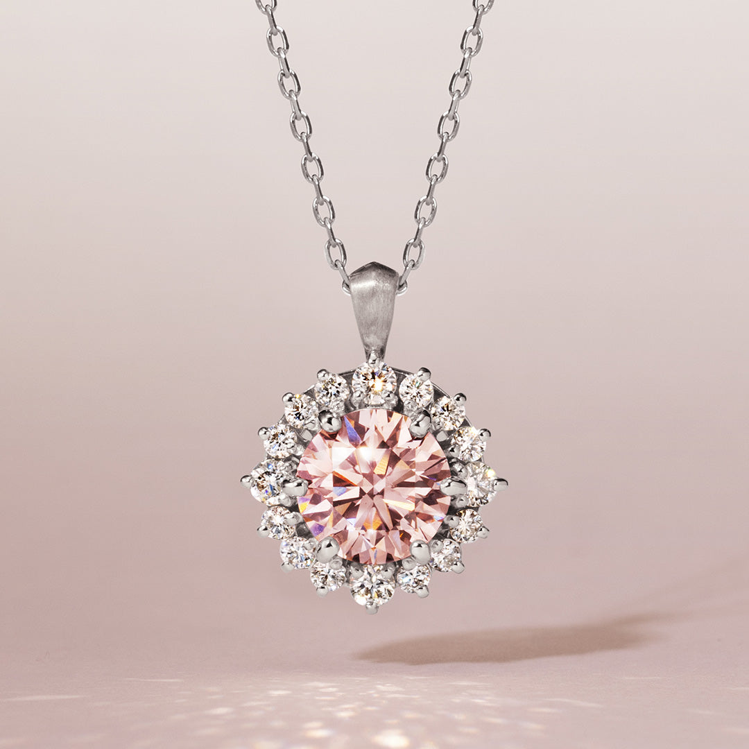 ピンクダイヤモンド(ラボグロウン) K18/PT ペンダントトップ・フロレゾン