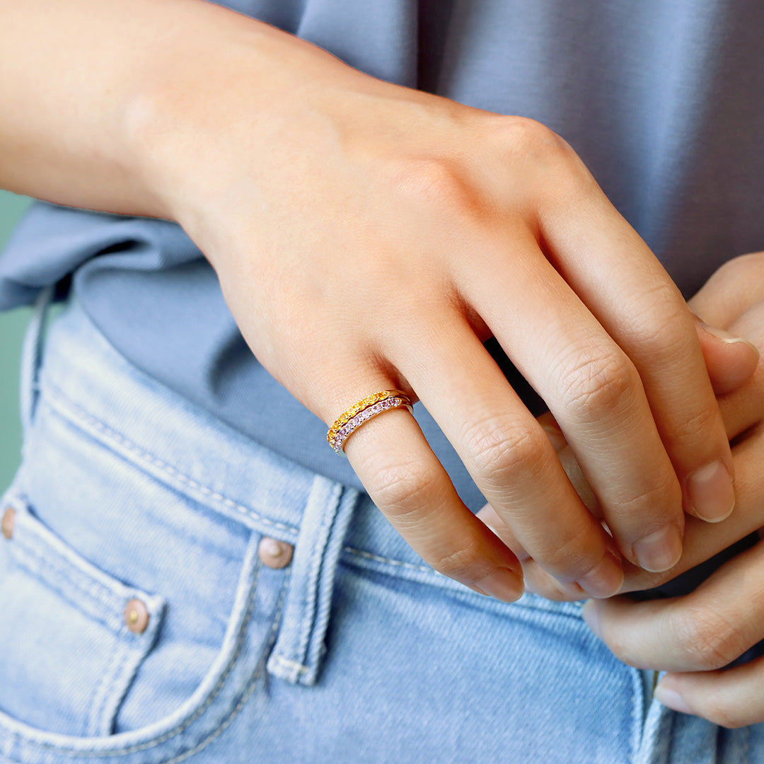 【即日発送】18カラーストーン K10リング・color_palette