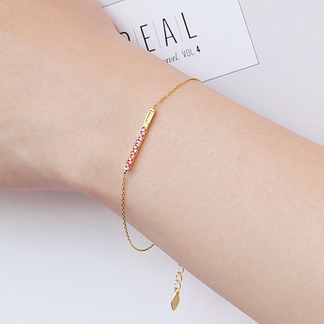 【即日発送】 18カラーストーン K10ブレスレット・color_palette