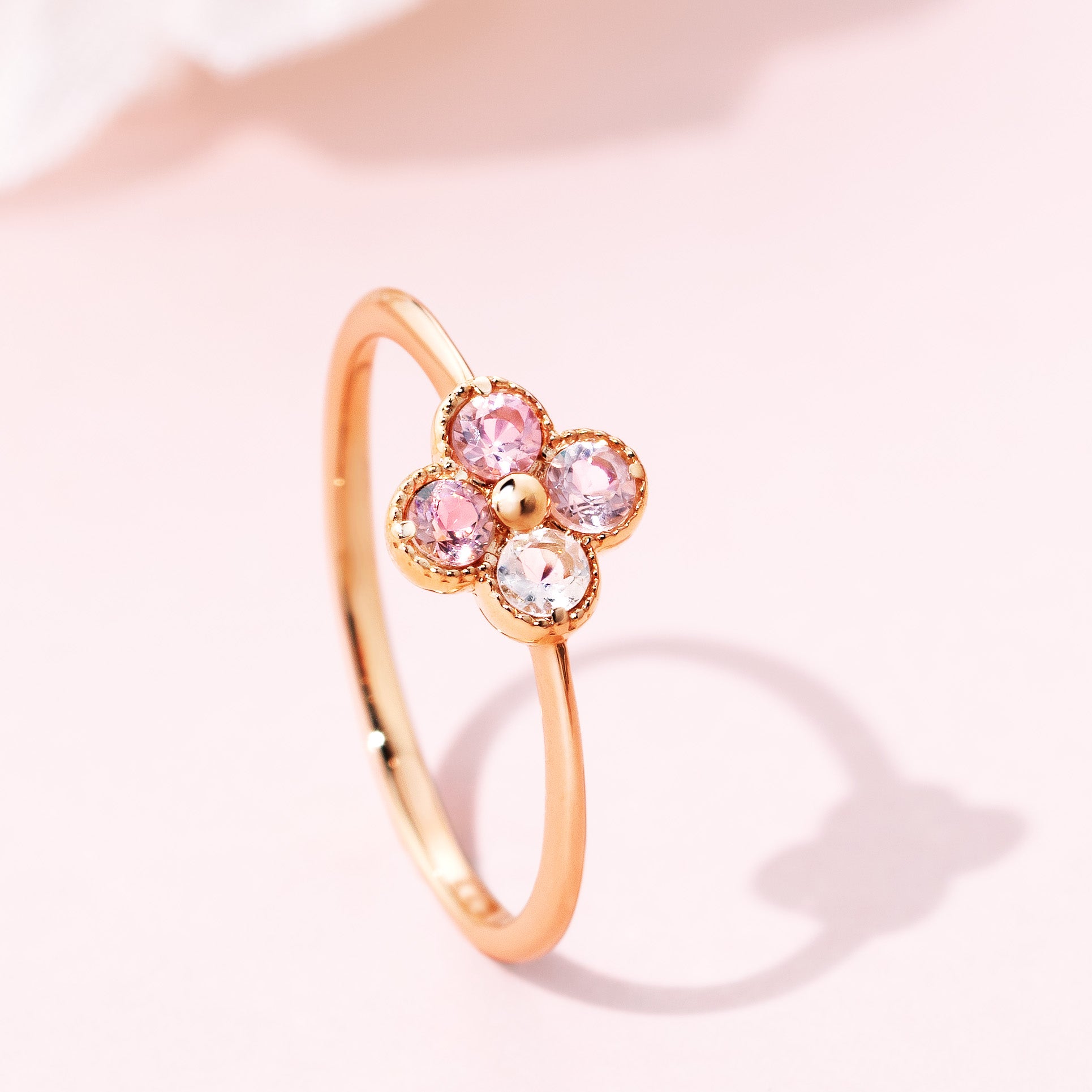 ピンクトルマリン K10/K18/PTリング・アナイス