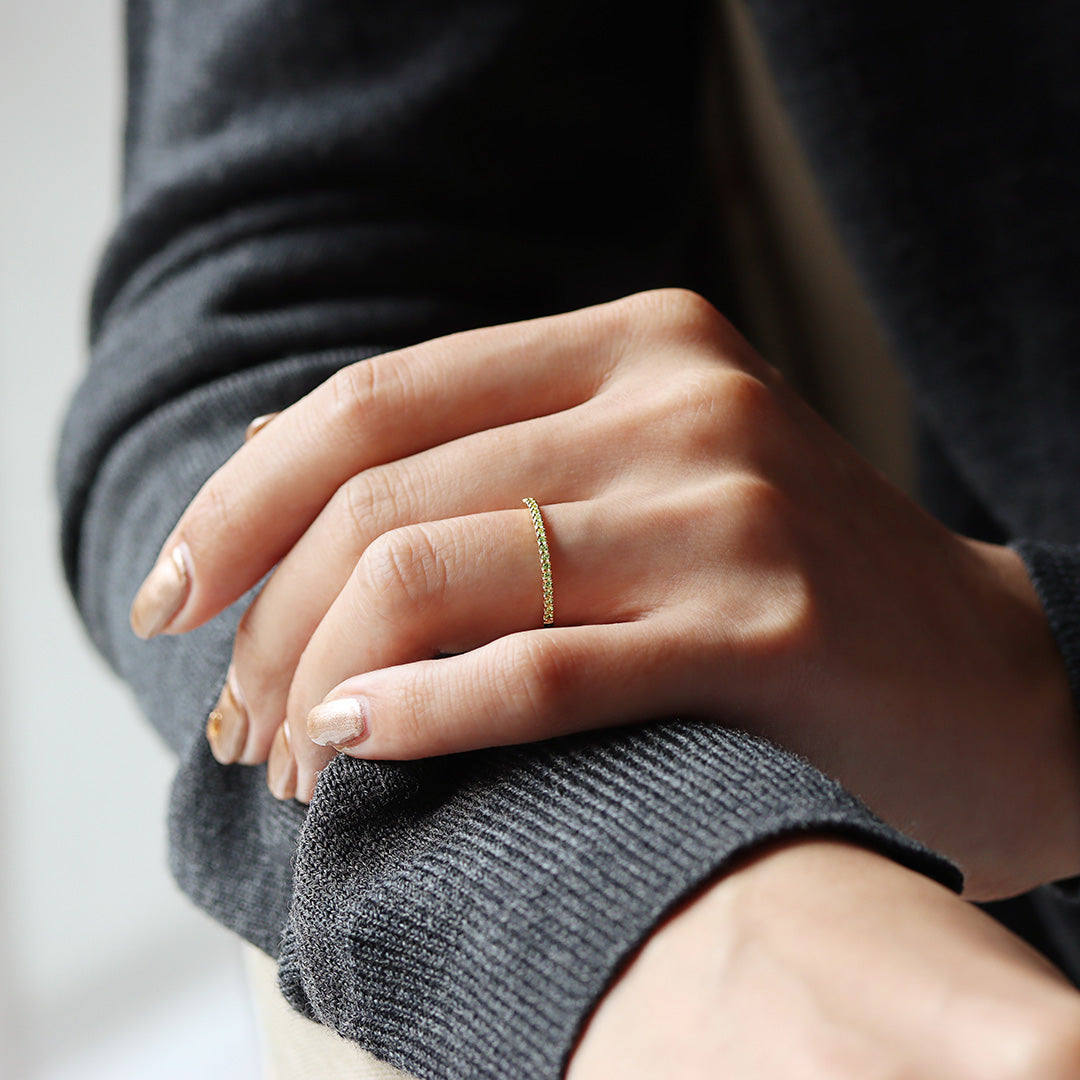 デマントイドガーネット(マダガスカル産) K18/PTリング・ベル