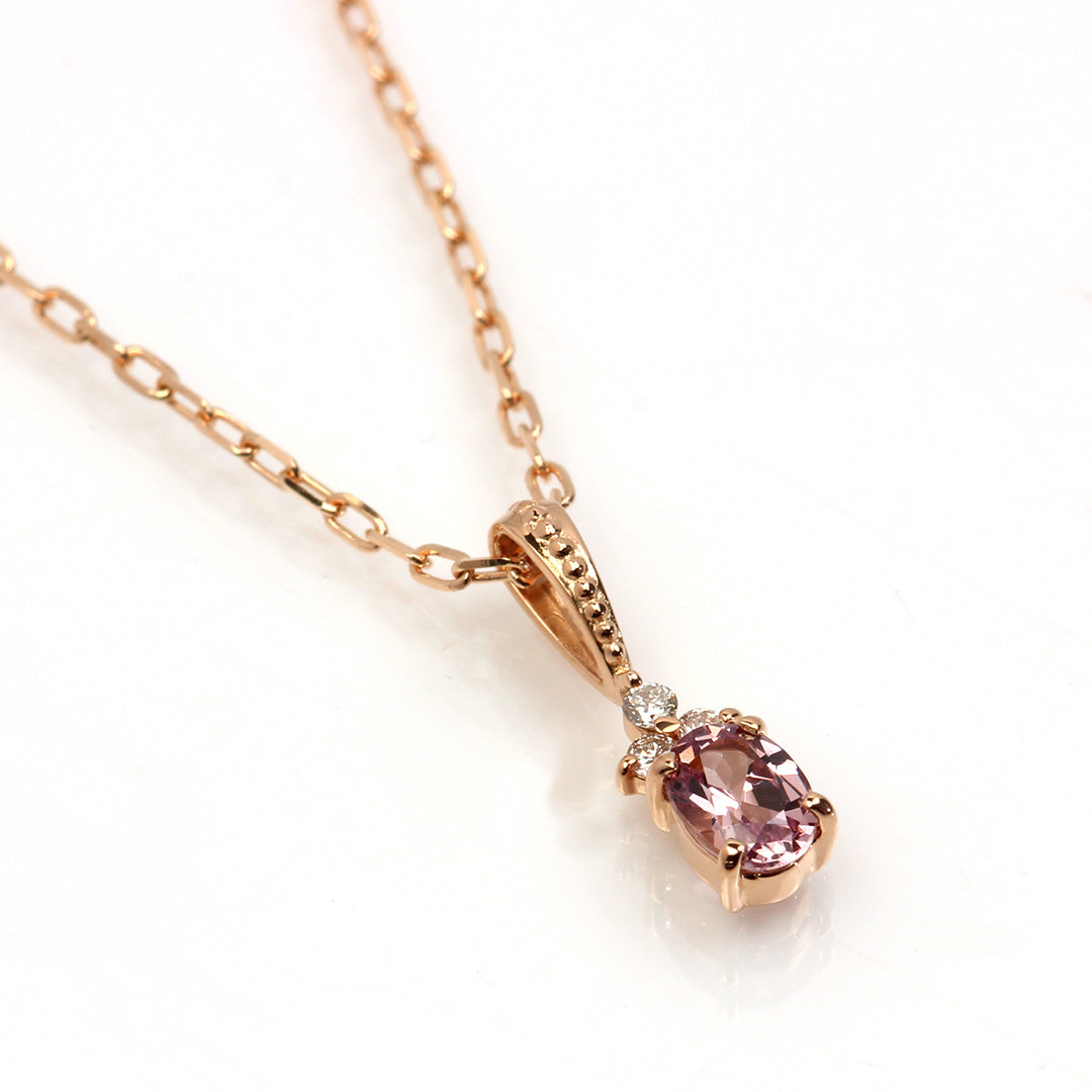 【即日発送】シャンパンガーネット(タンザニア産)×ダイヤモンドK18/PTペンダントトップ・フラヴィ