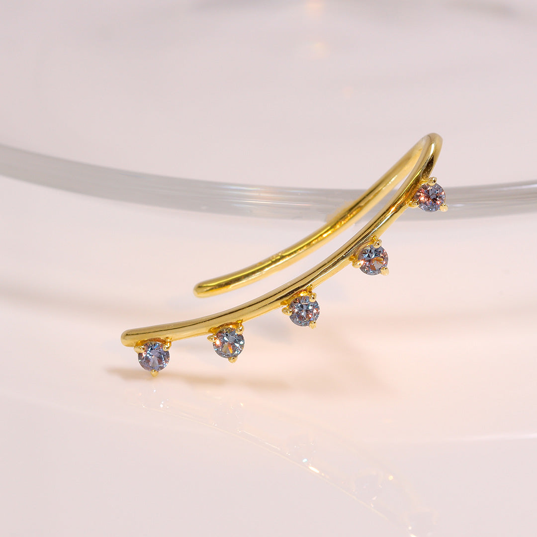 【在庫限り・即日発送】ベキリーブルーガーネット K18イヤーカフ(片耳)・アドレー