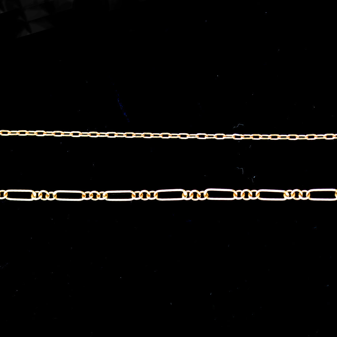 K18ネックレス・フィガロ(60cm)