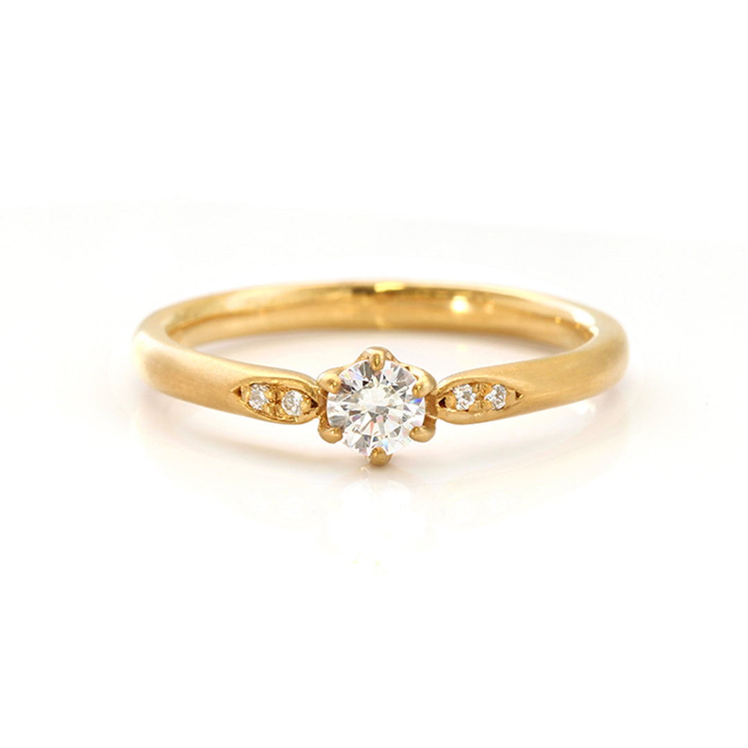 【ビズー公式】婚約指輪 エンゲージ ダイヤモンド プラチナ900 K18 フレーズ リング | 希少石カラーストーンのジュエリー