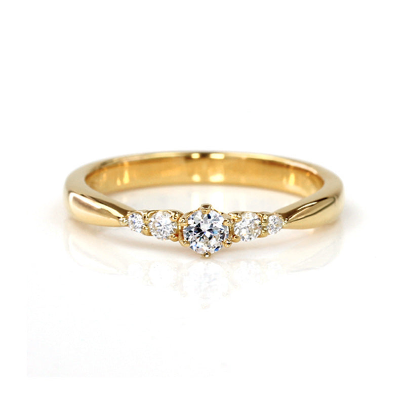 【ビズー公式】婚約指輪 エンゲージ ダイヤモンド Pt900 K18 YGリング | 希少石カラーストーンのジュエリー
