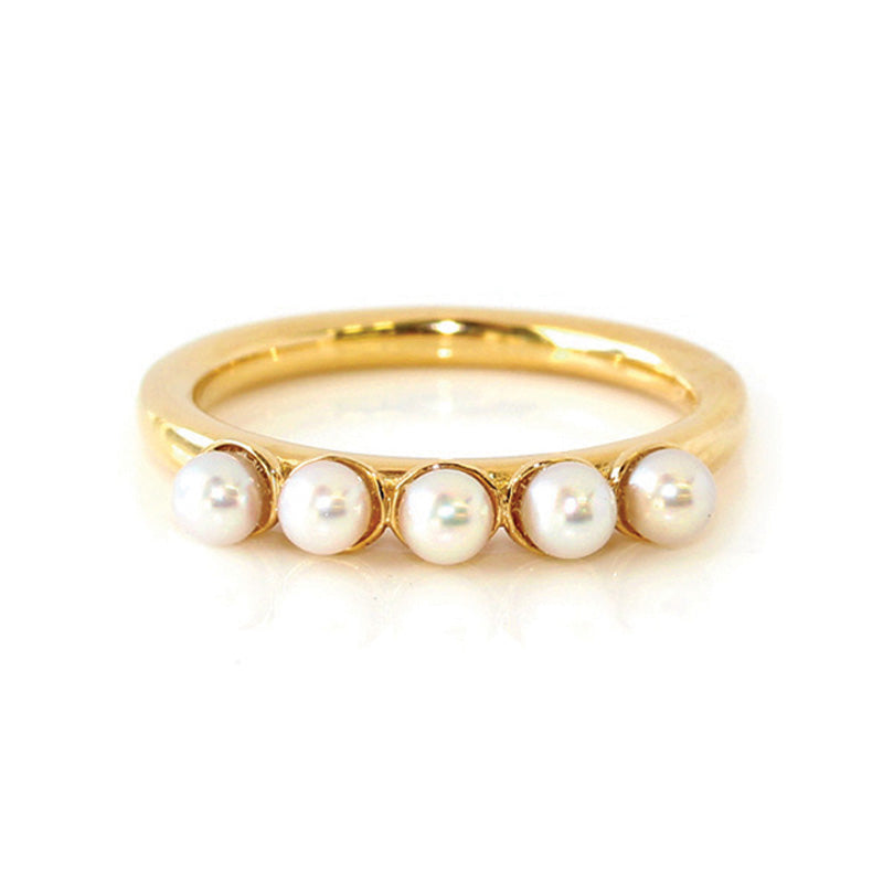 シンプルライン ベビーパール 真珠（パール） リング・指輪