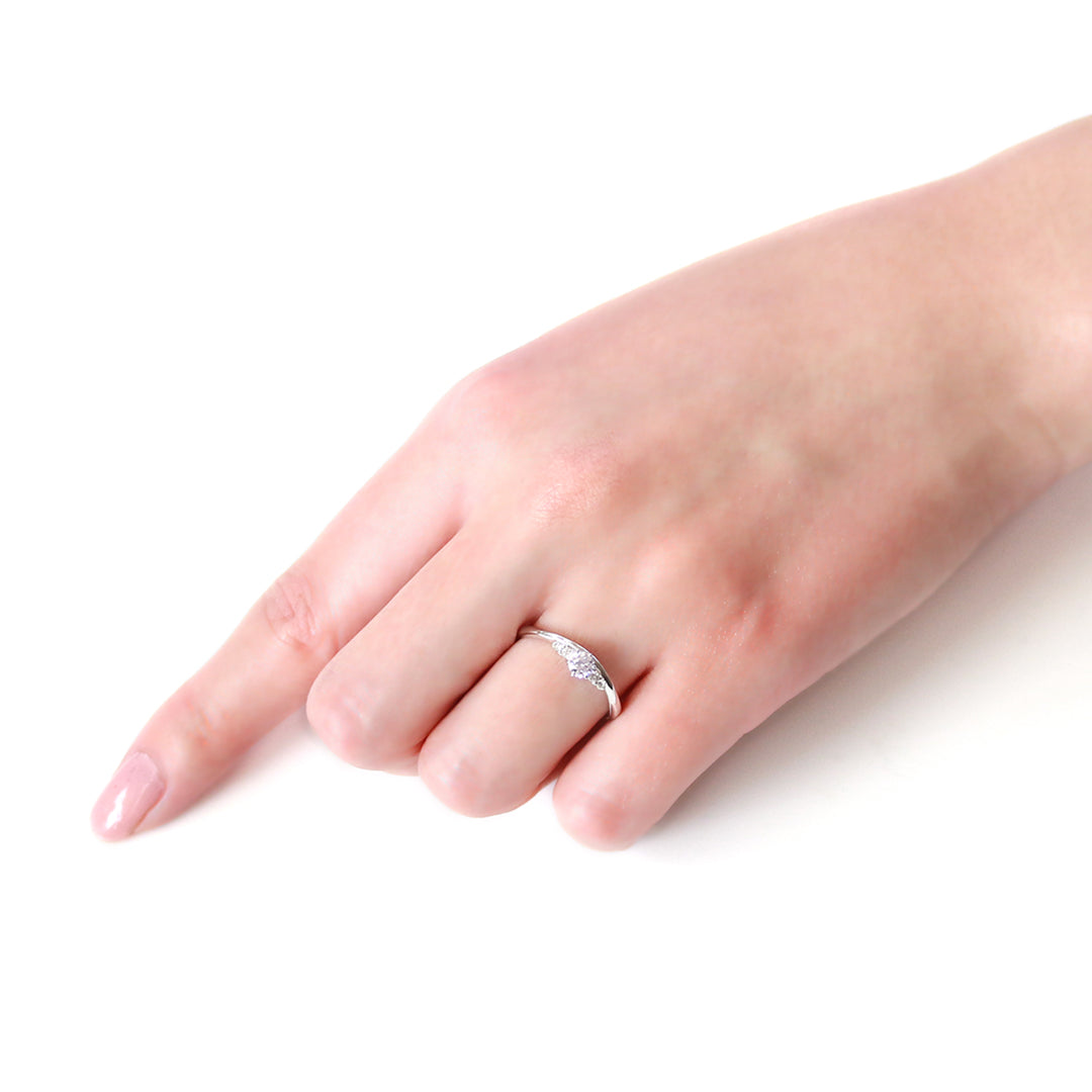 ダイヤモンド K18/PTリング・イモーテル