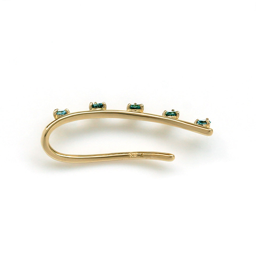 【在庫限り・即日発送】ベキリーブルーガーネット K18イヤーカフ(片耳)・アドレー