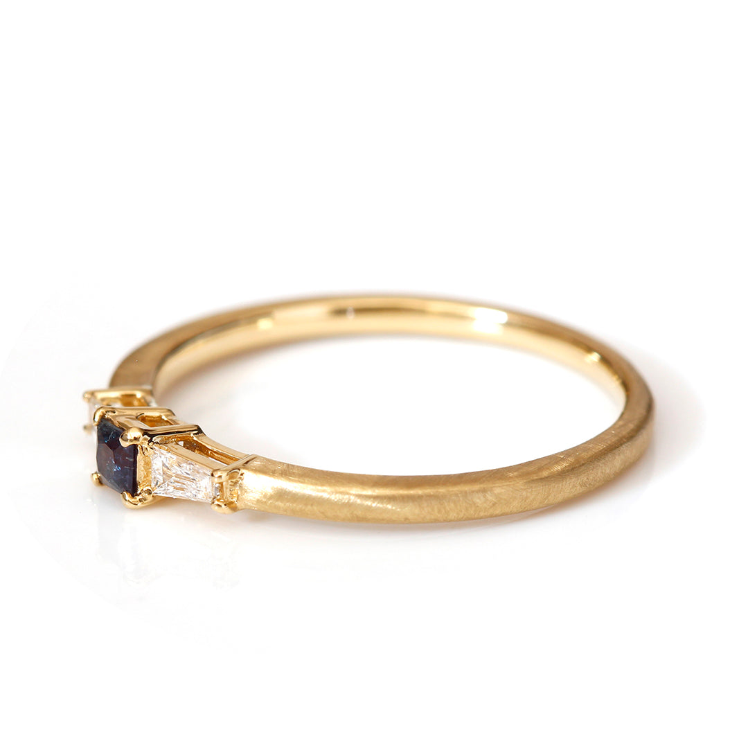 【在庫限り・即日発送】アレキサンドライト×ダイヤモンド K18/PTリング・リディ