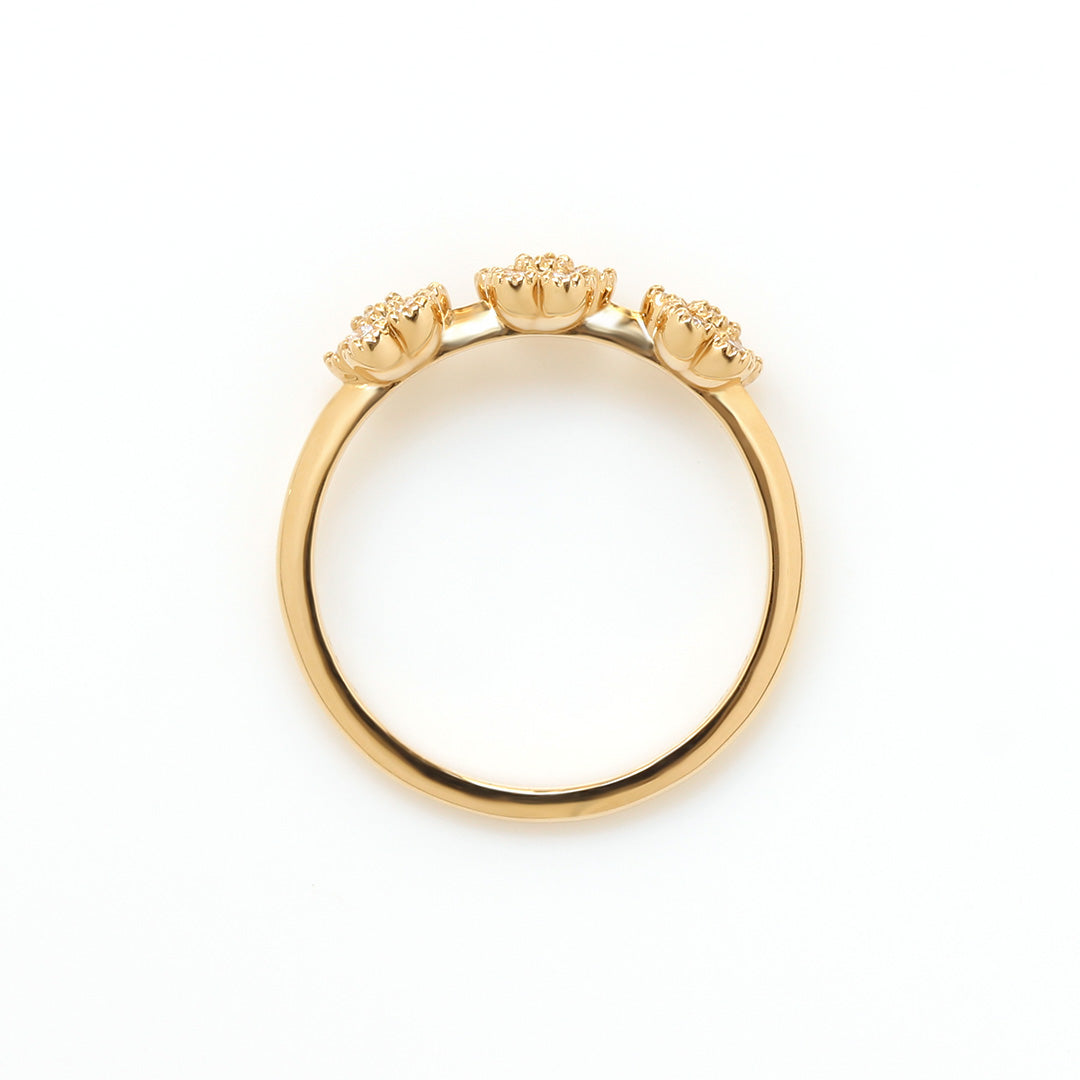 【在庫限り・即日発送】ダイヤモンド K18リング・パルテール