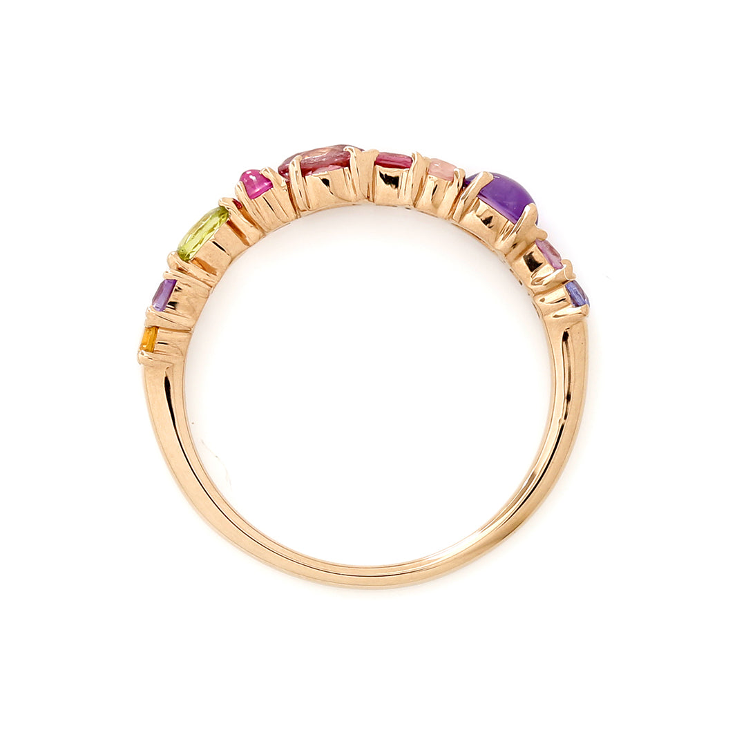 マルチカラージュエル K10/K18/PTリング・パフメ