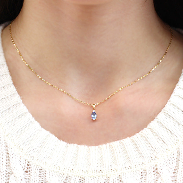 【在庫限り・即日発送】タンザナイト×ダイヤモンド K18ペンダントトップ・フラヴィ