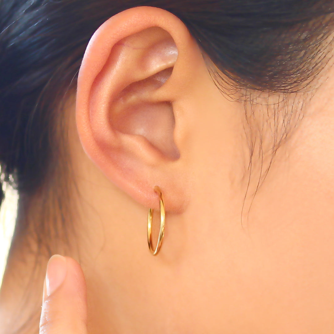 【在庫限り・即日発送】K18/PTピアス・アリア(20mm)