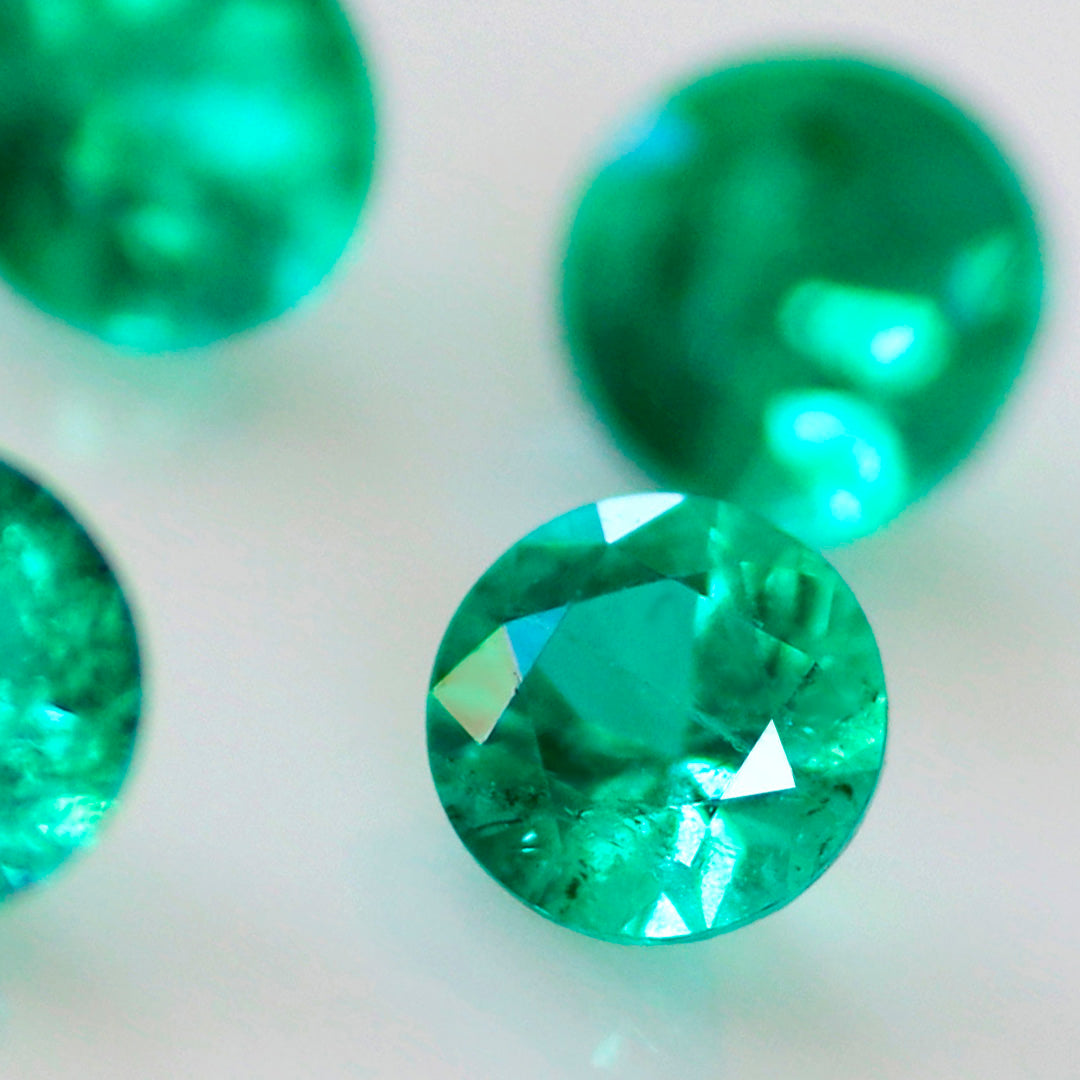 エメラルド×ダイヤモンド K18/PTネックレス・フルリッテ