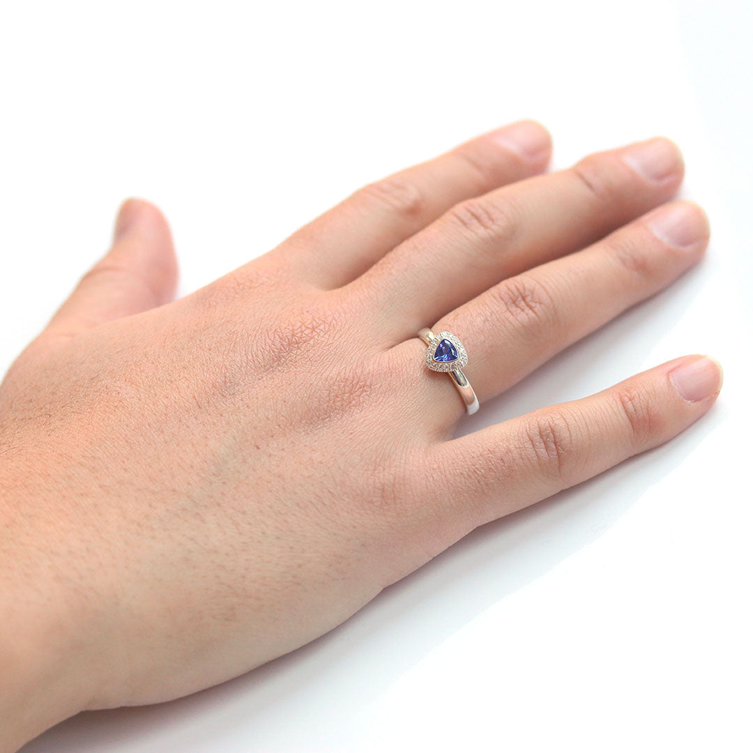 【在庫限り・即日発送】タンザナイト×ホワイトトパーズ SV925リング・ヴィヴ