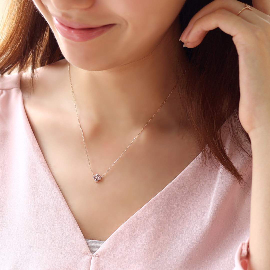 【即日発送】シャンパンガーネット(タンザニア産) K10ネックレス・アナイス