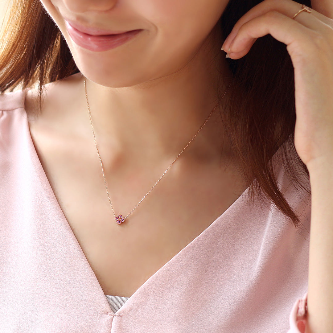 パパラチアサファイア K18/PTネックレス・アナイス