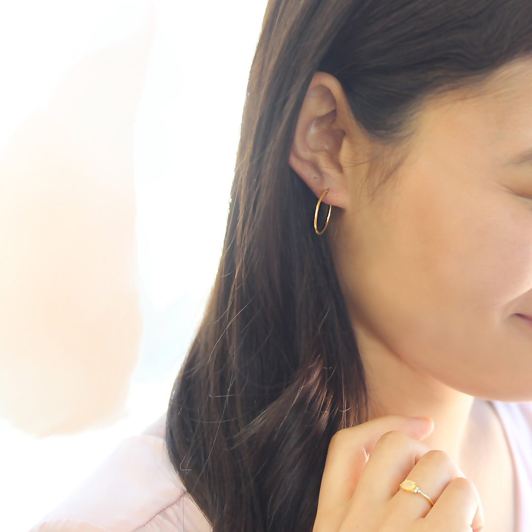 【在庫限り・即日発送】K18ピアス・アリア(25mm)