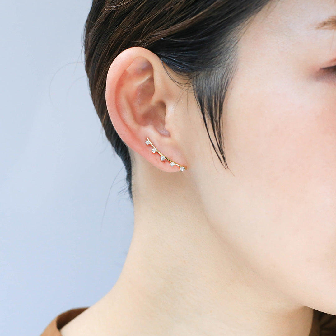 【在庫限り・即日発送】ダイヤモンド K18/K10イヤーカフ(片耳)・アドレー