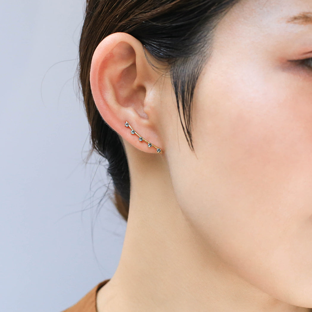 【在庫限り・即日発送】ベキリーブルーガーネット K18イヤーカフ(片耳)・アドレー