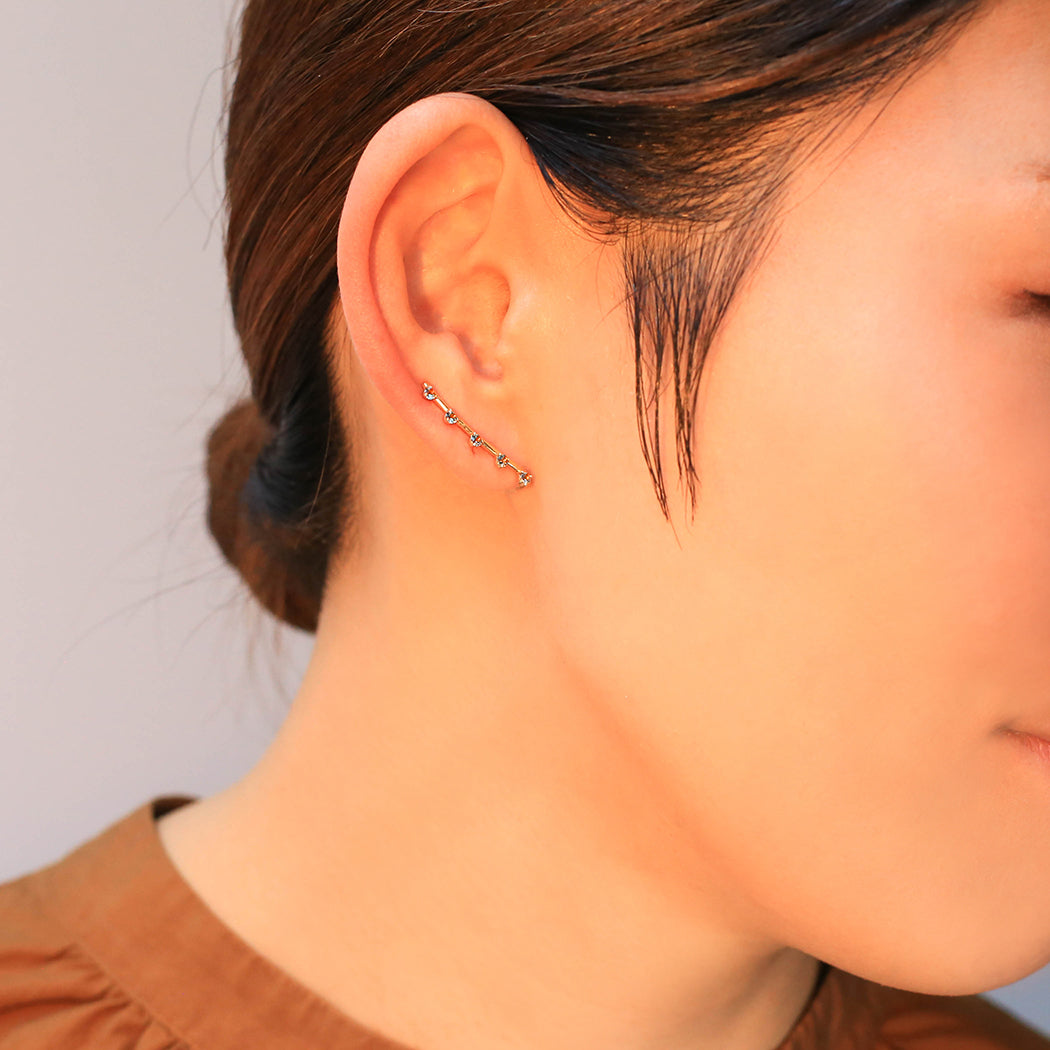 【在庫限り・即日発送】ベキリーブルーガーネット K18イヤーカフ(片耳)・アドレー