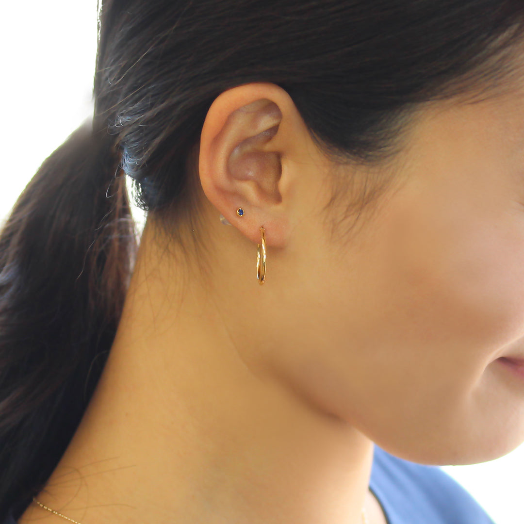 【在庫限り・即日発送】K18/PTピアス・アリア(20mm)