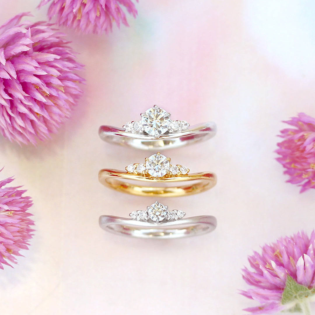 ダイヤモンド K18/PTリング・イモーテル