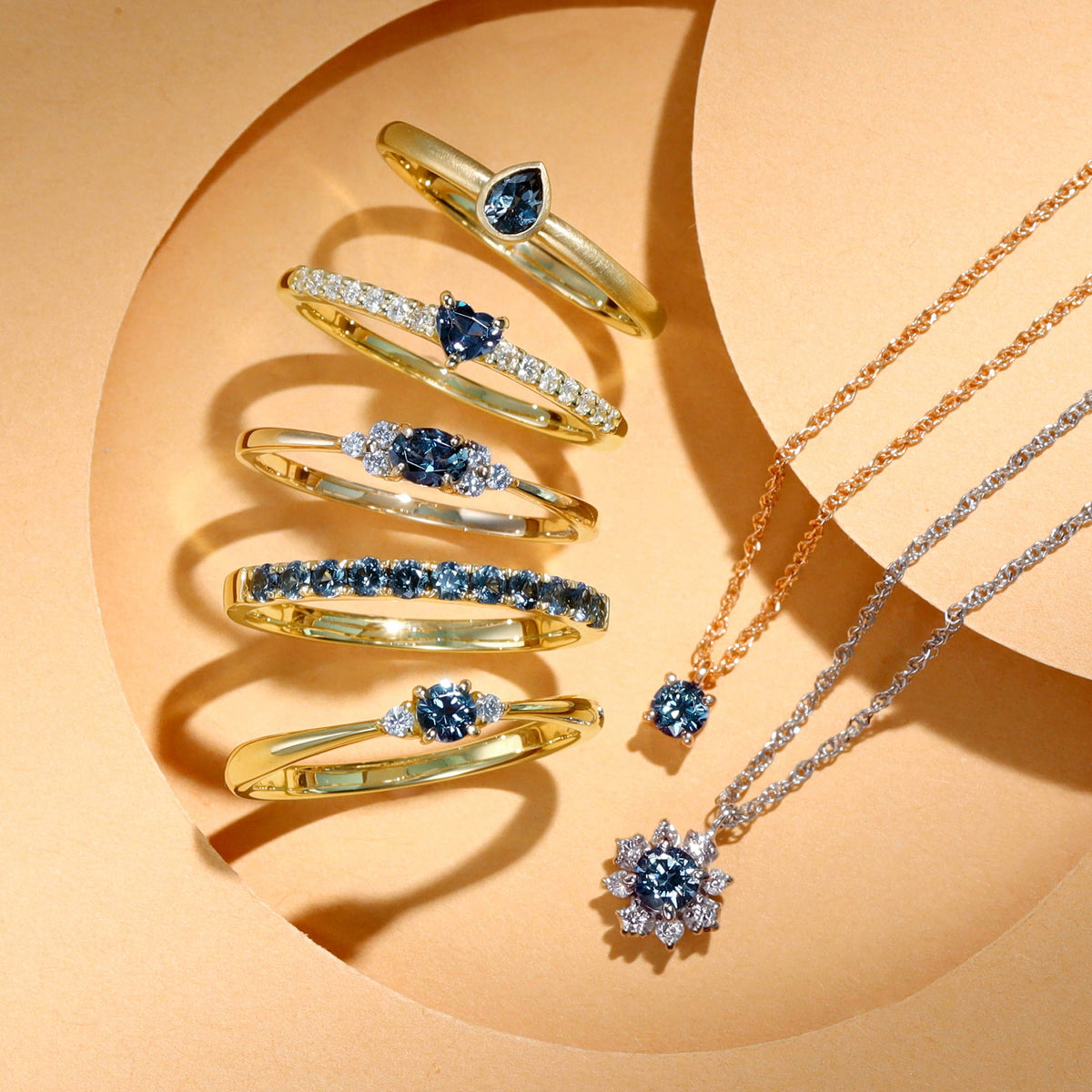 bizoux ビズー K18WG ジョゼット ベキリーブルーガーネット（BIZOUX  