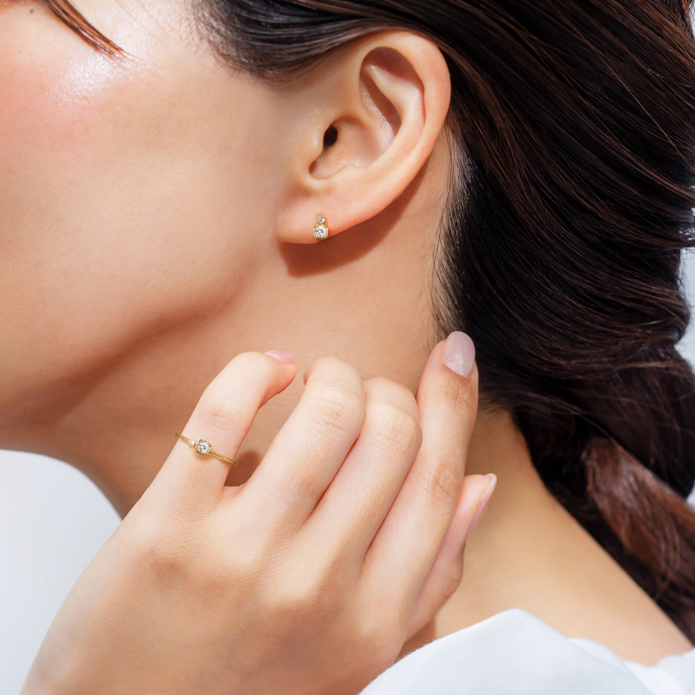 K18ピアス ロングダイヤモンドピアス GSTV bizoux お好きな方