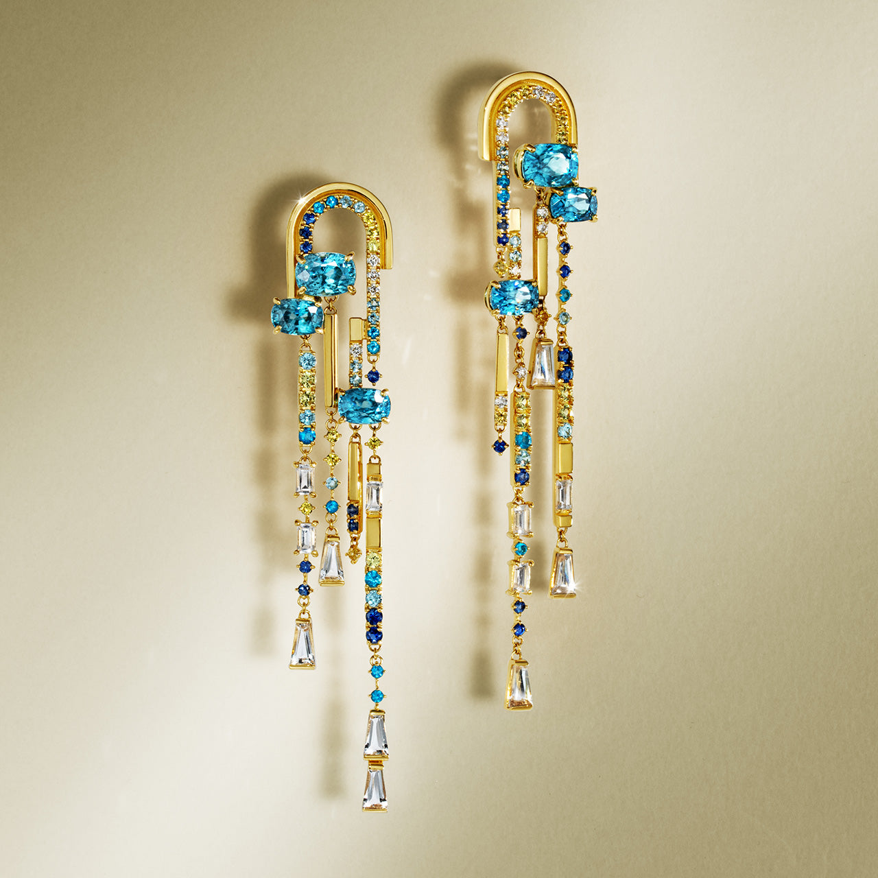 Tales of Her・京都店限定】ブルージルコン×マルチカラージュエル K18