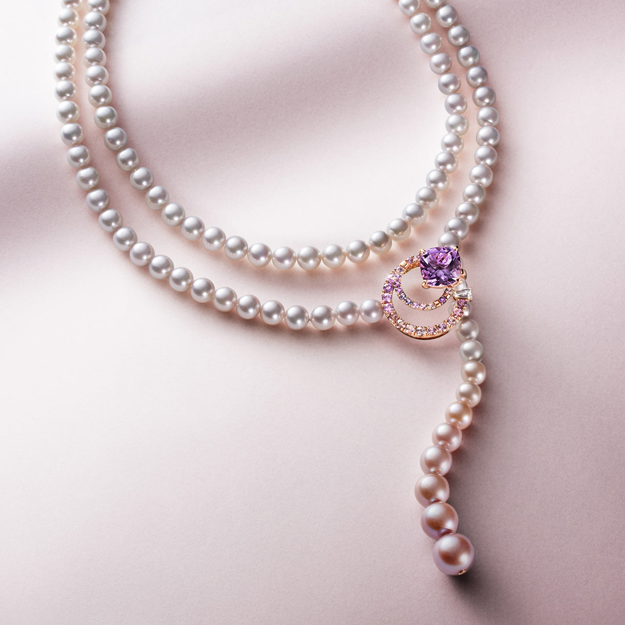 Tales of Her・京都店限定】あこや真珠×マルチカラージュエル K18