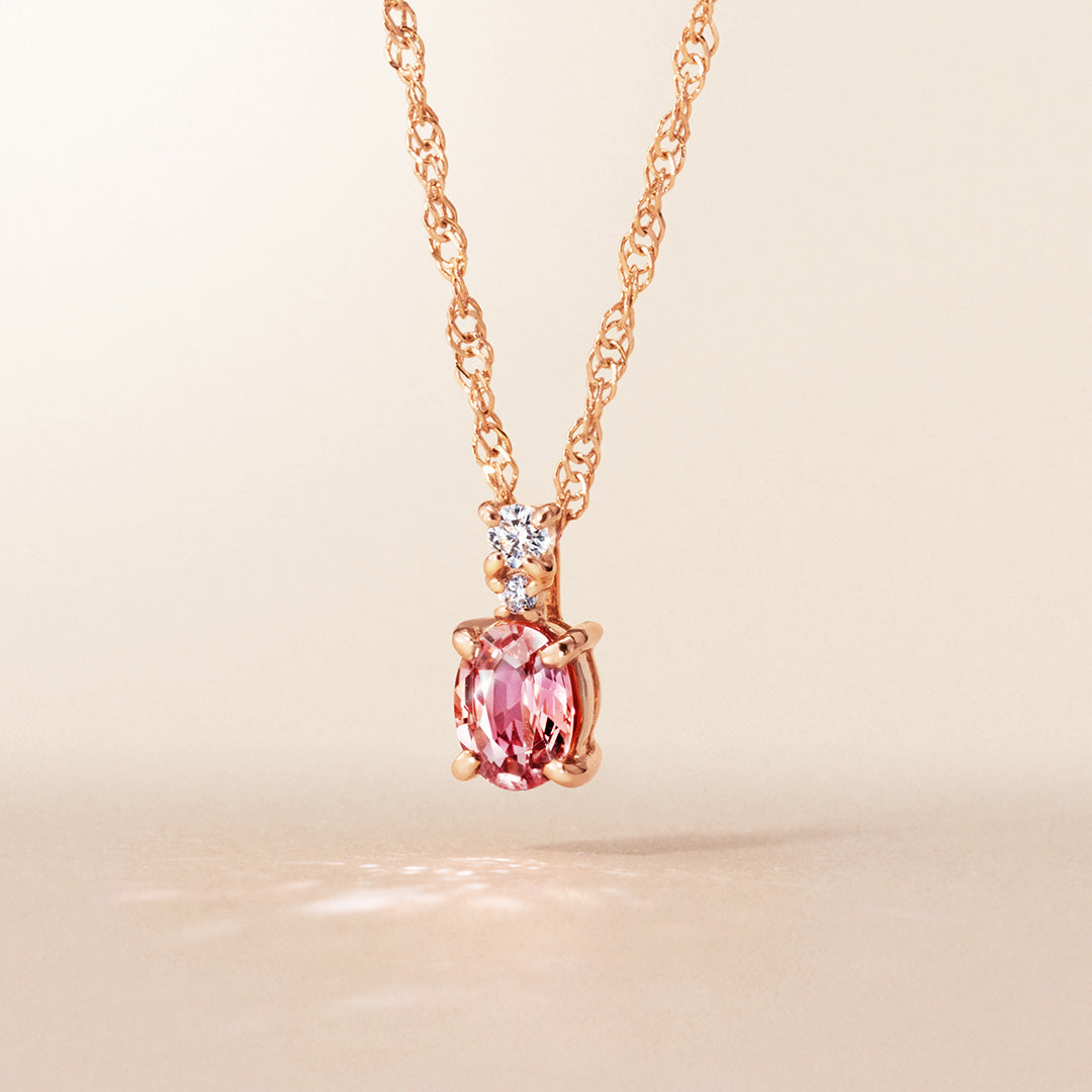 【店舗限定】パパラチアサファイア K18ネックレス・カルムナーレ