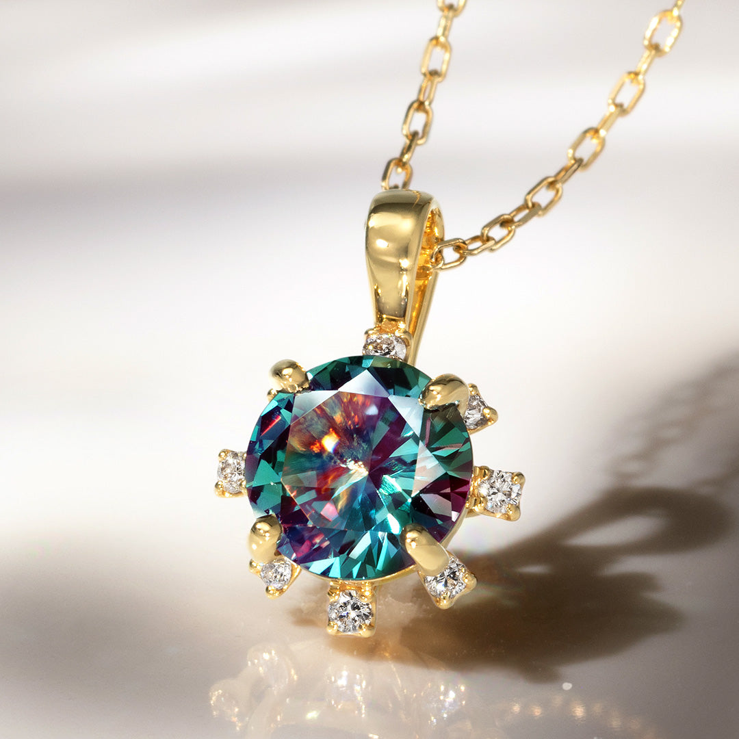 【即日発送】アレキサンドライト(ラボグロウン) K18/PTペンダントトップ・ルミリエム