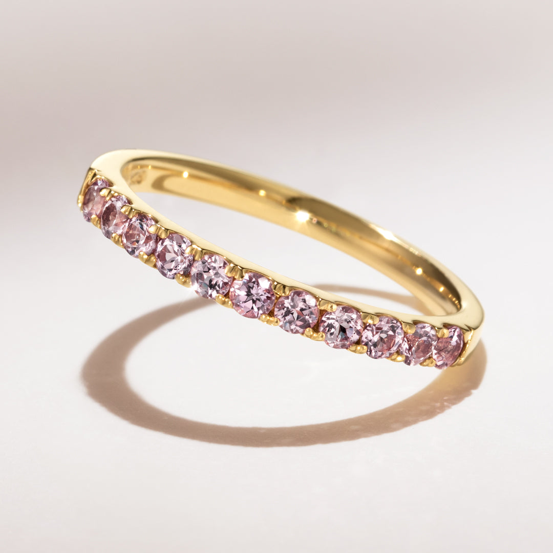 シャンパンガーネット(タンザニア産)K18/PTリング・エマ